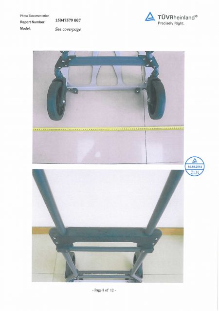 Handwagen GS-Mark Prüfbericht